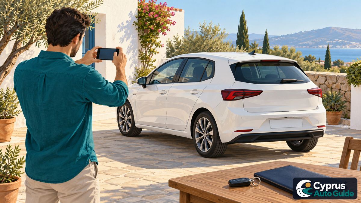 Car handover checklist and two sets of keys